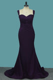 2024 Mermaid Evening Dresses Off The Shoulder With Ruffles PBXSTN2F