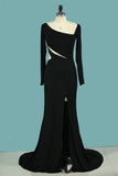 2024 Mermaid Mother Of The Bride Dresses Spandex Long Sleeves PLTZNDGX