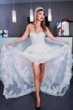 2024 Lace High Low Prom Dresses PCZD4ZAX