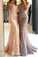 Unique Sweetheart Spaghetti Straps Lace Appliques Mermaid Long Prom Dresses