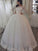 Ball Gown Long Sleeves Off-the-Shoulder Sweep/Brush Train Applique Lace Wedding Dresses TPP0006425