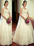 Ball Gown Tulle Floor-Length Sleeveless Sweetheart Wedding Dresses TPP0006771