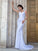 Sheath/Column Straps Lace Sleeveless Long Lace Wedding Dresses TPP0006731