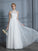 A-Line/Princess Scoop Sleeveless Tulle Floor-Length Wedding Dresses TPP0006513