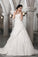 A-Line/Princess Sweetheart Sleeveless Beading Applique Long Organza Wedding Dresses TPP0006550