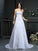 A-Line/Princess Strapless Applique Sleeveless Long Satin Wedding Dresses TPP0006744