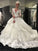 Ball Gown V-neck Lace Tulle Long Sleeves Court Train Wedding Dresses TPP0006369