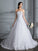 Ball Gown Strapless Sleeveless Court Train Organza Wedding Dresses TPP0006185