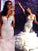 Trumpet/Mermaid Sleeveless Sweep/Brush Train Organza Straps Wedding Dresses TPP0006042