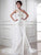 Trumpet/Mermaid Beading One-shoulder Sleeveless Lace Satin Long Wedding Dresses TPP0006982