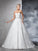 Ball Gown Sweetheart Applique Sleeveless Long Net Wedding Dresses TPP0006719
