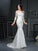 Sheath/Column Off-the-Shoulder Lace 1/2 Sleeves Long Lace Wedding Dresses TPP0006408