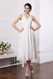Sheath/Column V-neck Sleeveless Beading Applique Short Chiffon Bridesmaid Dresses TPP0005535