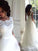 A-Line/Princess Lace Sash/Ribbon/Belt Tulle Bateau Sleeveless Sweep/Brush Train Wedding Dresses TPP0006031