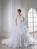 Beading Sweetheart Sleeveless Long Taffeta Wedding Dresses TPP0006884