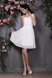 A-Line/Princess One-Shoulder Sleeveless Pleats Short Chiffon Bridesmaid Dresses TPP0005719
