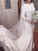 Trumpet/Mermaid Long Sleeves Scoop Court Train Lace Satin Wedding Dresses TPP0006261