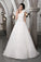 A-Line/Princess One-Shoulder Sleeveless Beading Long Organza Wedding Dresses TPP0006934