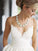 A-Line/Princess V-neck Satin Ruched Sleeveless Sweep/Brush Train Wedding Dresses TPP0006469