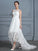 A-Line/Princess Scoop Sleeveless Asymmetrical Lace Wedding Dresses TPP0006018