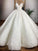 Ball Gown Satin Spaghetti Straps Applique Sleeveless Floor-Length Wedding Dresses TPP0005977