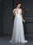 A-Line/Princess Halter Beading Sleeveless Long Chiffon Wedding Dresses TPP0006421