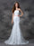 Trumpet/Mermaid Strapless Sash/Ribbon/Belt Sleeveless Long Lace Wedding Dresses TPP0006769