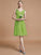 A-Line/Princess V-neck Sleeveless Ruched Short/Mini Chiffon Bridesmaid Dresses TPP0005712