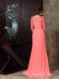 Trumpet/Mermaid Sweetheart 1/2 Sleeves Long Chiffon Mother of the Bride Dresses TPP0007048