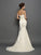 Trumpet/Mermaid Sweetheart Bowknot Sleeveless Long Satin Wedding Dresses TPP0006194
