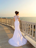 Sheath/Column V-neck Beading Sleeveless Long Chiffon Beach Wedding Dresses TPP0006314