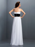 A-Line/Princess V-neck Sash/Ribbon/Belt Sleeveless Long Chiffon Bridesmaid Dresses TPP0005690