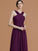 A-Line/Princess Halter Sleeveless Floor-Length Ruched Chiffon Bridesmaid Dresses TPP0005501