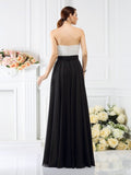 A-Line/Princess Strapless Sash/Ribbon/Belt Sleeveless Long Chiffon Bridesmaid Dresses TPP0005845