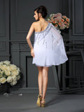 A-Line/Princess One-Shoulder Sequin Sleeveless Short Chiffon Mother of the Bride Dresses TPP0007250