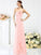A-Line/Princess Strapless Hand-Made Flower Sleeveless Long Chiffon Bridesmaid Dresses TPP0005590
