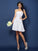 A-Line/Princess Strapless Hand-Made Flower Sleeveless Short Chiffon Bridesmaid Dresses TPP0005650