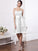 A-Line/Princess Sweetheart Sleeveless Sash Short Lace Bridesmaid Dresses TPP0005804