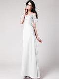 Sheath/Column Sleeveless Pleats Spaghetti Straps Long Chiffon Bridesmaid Dresses TPP0005742