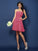 A-Line/Princess Strapless Hand-Made Flower Sleeveless Short Chiffon Bridesmaid Dresses TPP0005650
