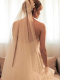 Ball Gown Organza Beading Sweetheart Sleeveless Sweep/Brush Train Wedding Dresses TPP0006242