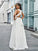 A-Line/Princess Chiffon Halter Ruched Sleeveless Floor-Length Wedding Dresses TPP0006674