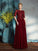 A-Line/Princess Bateau Applique 1/2 Sleeves Long Chiffon Mother of the Bride Dresses TPP0007128