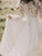 A-Line/Princess Applique Tulle Scoop Long Sleeves Sweep/Brush Train Wedding Dresses TPP0006074