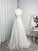 A-Line/Princess Spaghetti Straps Chiffon Applique Sleeveless Sweep/Brush Train Wedding Dresses TPP0006166