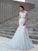 Trumpet/Mermaid V-neck Applique Sleeveless Long Lace Wedding Dresses TPP0006368