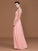A-Line/Princess V-neck Sleeveless Floor-Length Chiffon Bridesmaid Dress TPP0005758