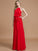 A-Line/Princess Halter Sleeveless Sash/Ribbon/Belt Floor-Length Chiffon Bridesmaid Dresses TPP0005604