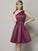 A-Line/Princess One-Shoulder Sleeveless Short Satin Bridesmaid Dresses TPP0005583
