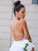 Sheath/Column Stretch Crepe V-neck Ruched Sleeveless Sweep/Brush Train Wedding Dresses TPP0006005